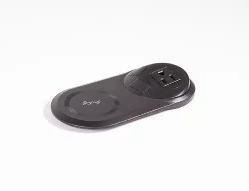 pixelARC Power Module shown in black with 1 x power and 1 x wireless charger. 2714334