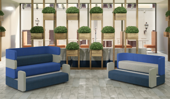Plaza Tiered Seating in a breakout area