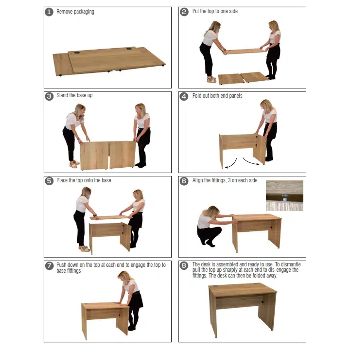 Pop Home Working Desk Assembly Instructions