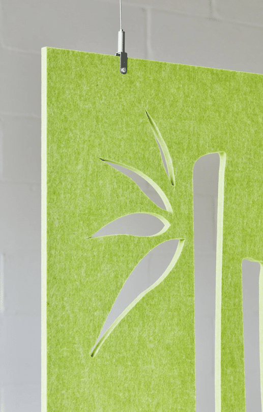 Puzzle Acoustic Panel showing a close-up of the bamboo design