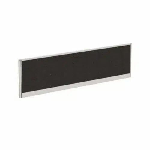 S4 Desk Mounted Screen in black fabric with silver trim