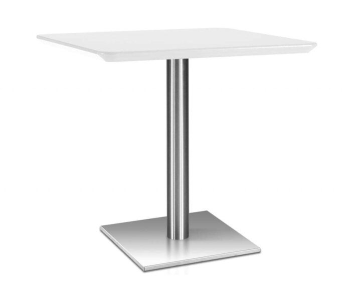 Square Breakout And Dining Table with satin base