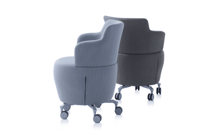 Tarn Tub Chair - Two chairs shown in light and dark grey