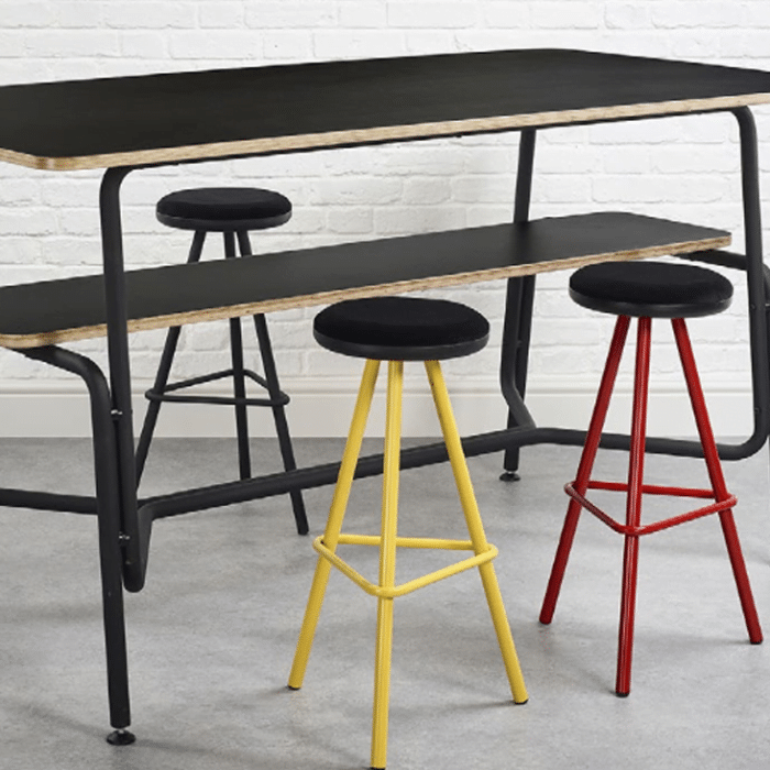 Tubes Breakout Furniture showing a high table with stools