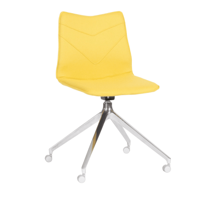 TuVee Meeting Chair with yellow upholstery