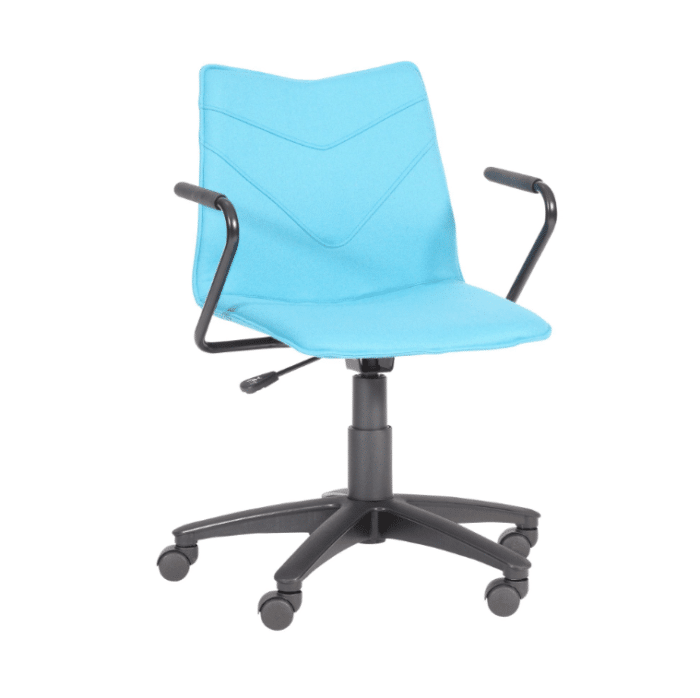 Tuvee Task Chair with arms in light blue fabric