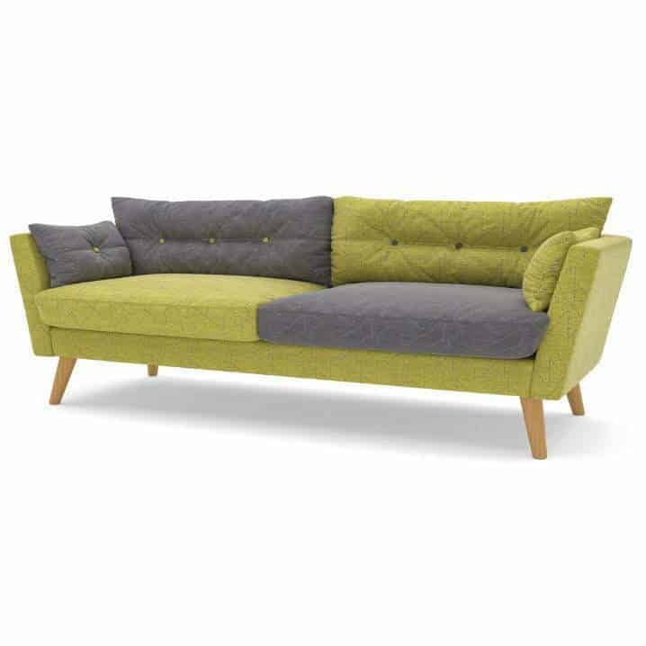 Urban Soft Seating showing the three seater sofa in two-tone fabric