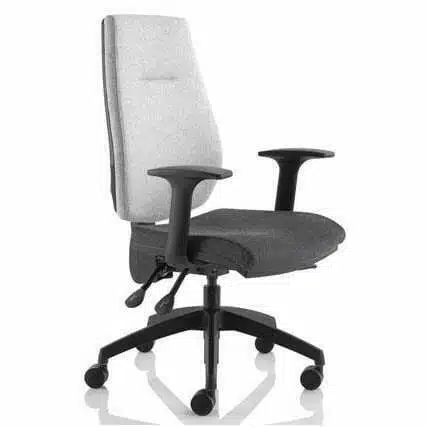Vega Task Chair with two-tone grey upholstery