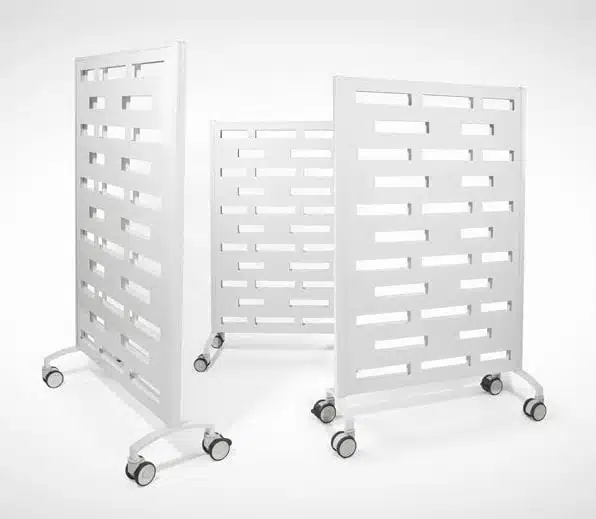 View Mobile Screens in white steel finish