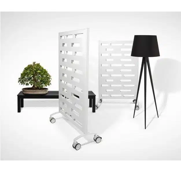 View Mobile Screens shown in perforated metal finish