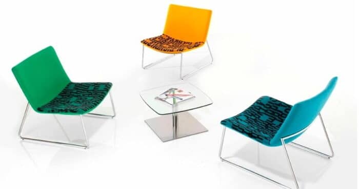 Wave Breakout Seating WAVE-WF Group Of Three Chairs Around Coffee Table