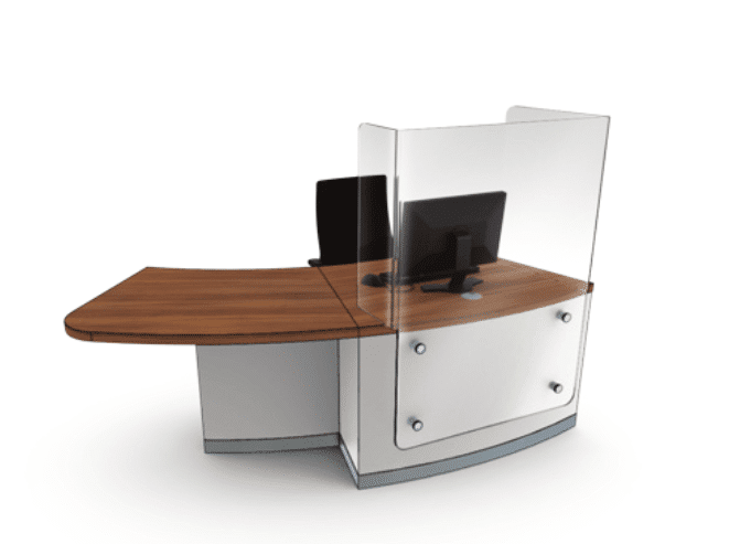 Zed-Shield Reception Desk Front View